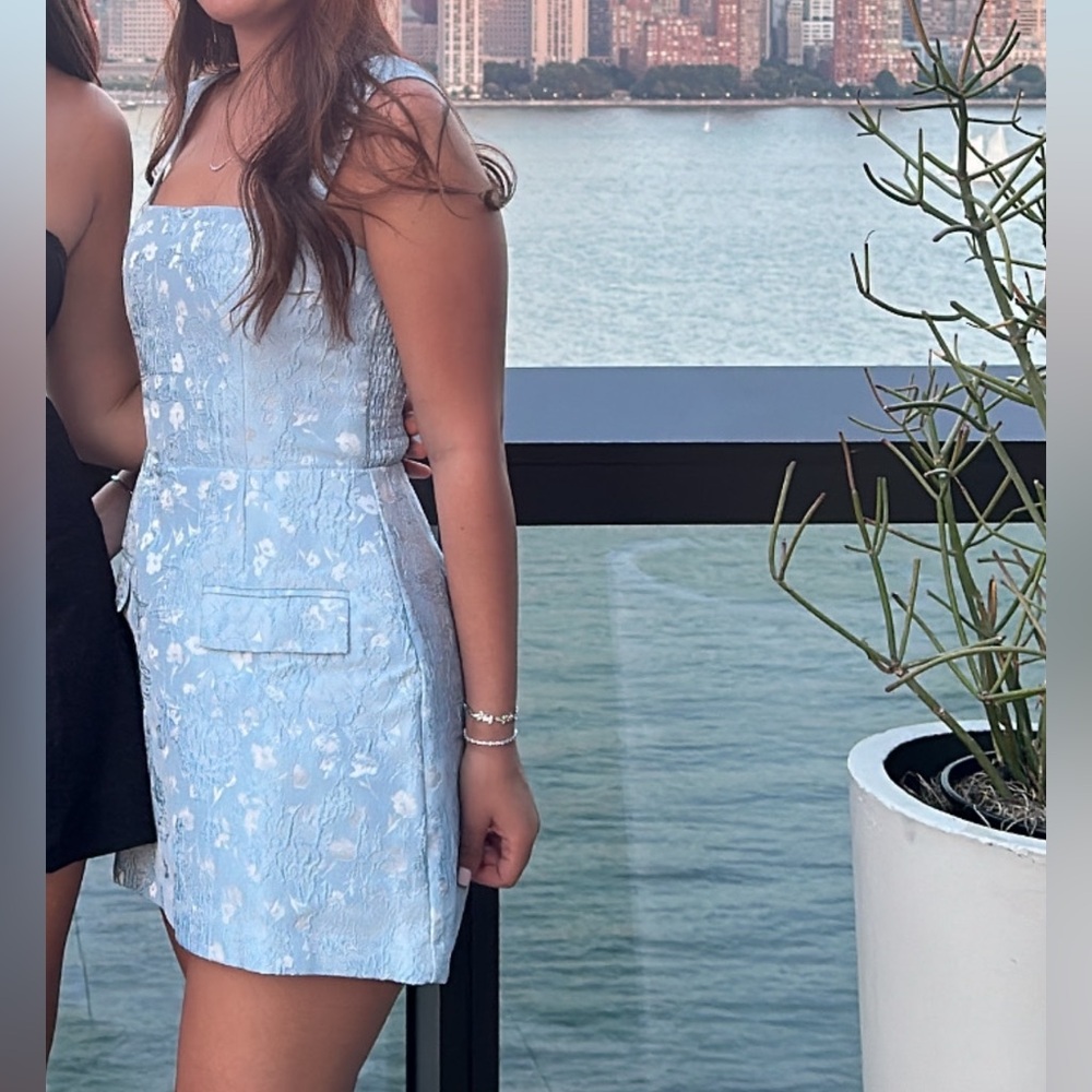 REVOLVE Light Blue Floral Dress